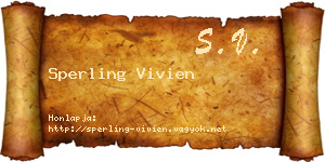 Sperling Vivien névjegykártya